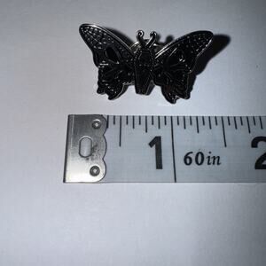 Silver Moth Butterfly Pin Brooch